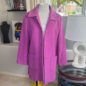 Tribu Women's Pink Wool Mohair Coat